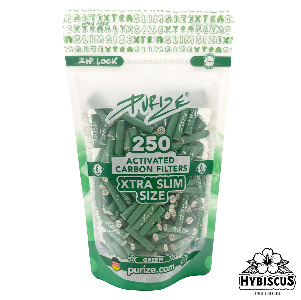 Filtres charbon actif GREEN 5,9mm x250