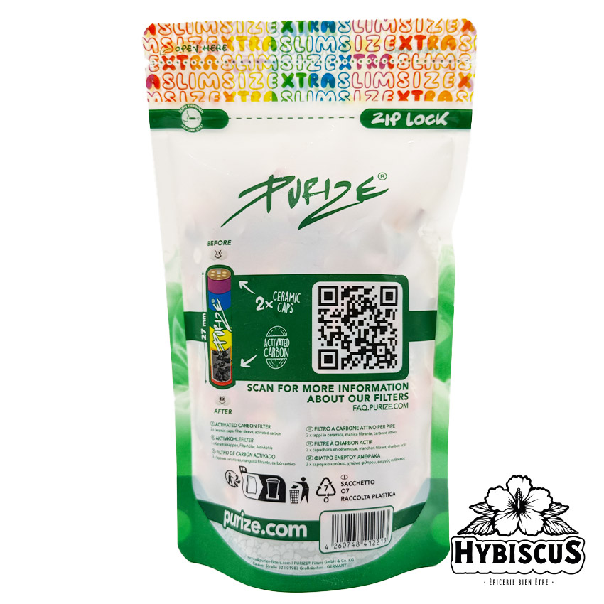 Filtres charbon actif RAINBOW 6mm x250