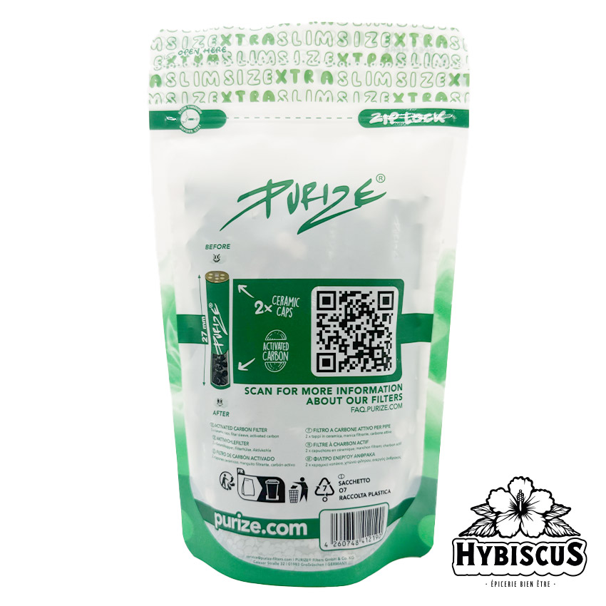 Filtres charbon actif GREEN 5,9mm x250